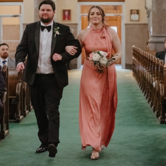 Sachin and Babi Kayla Gown in Rouge - Picture 7 of 7